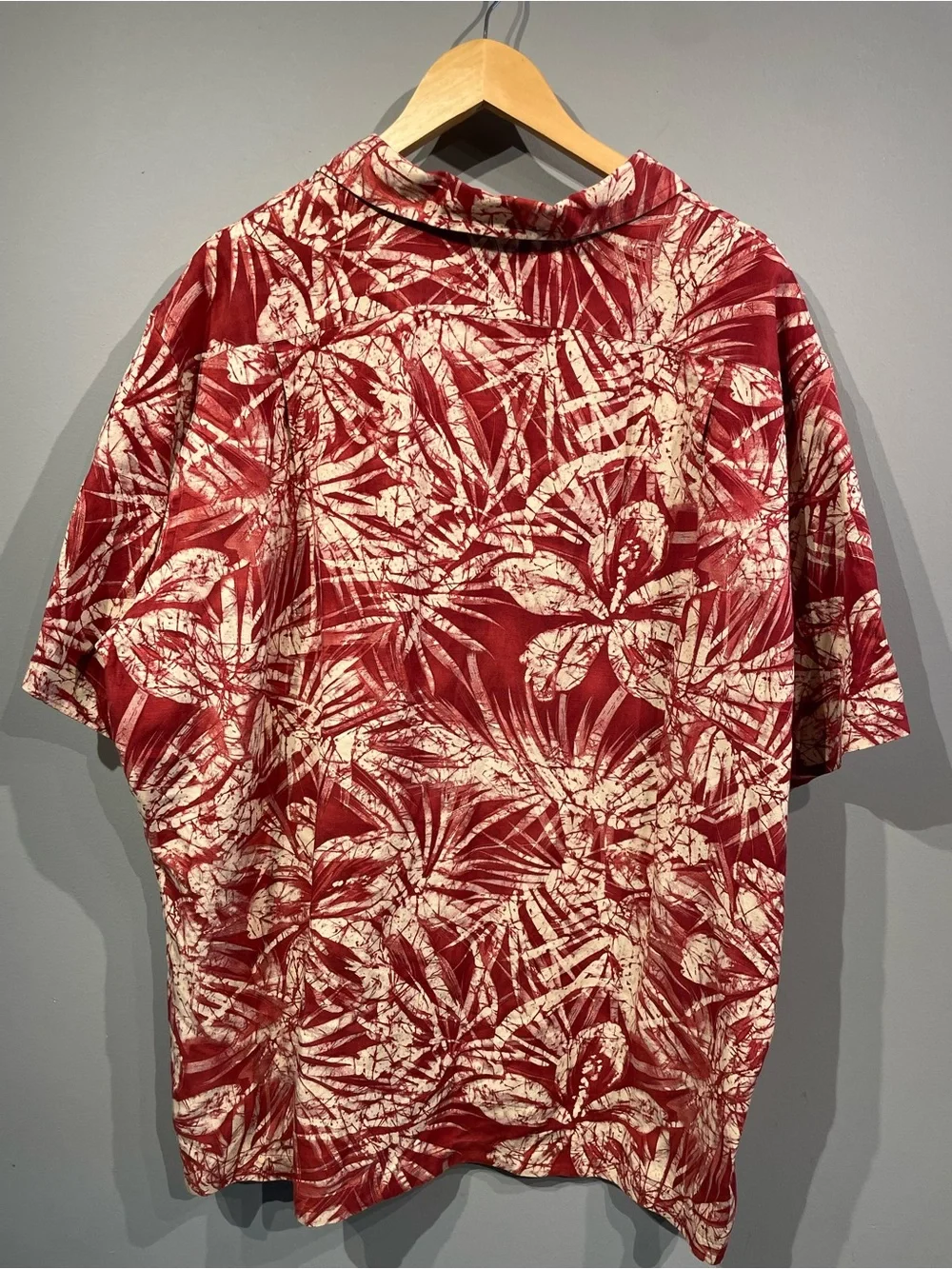 New with Tags Polo by Ralph Lauren Red & Cream Tropical  Shirt Silk/linen XXL